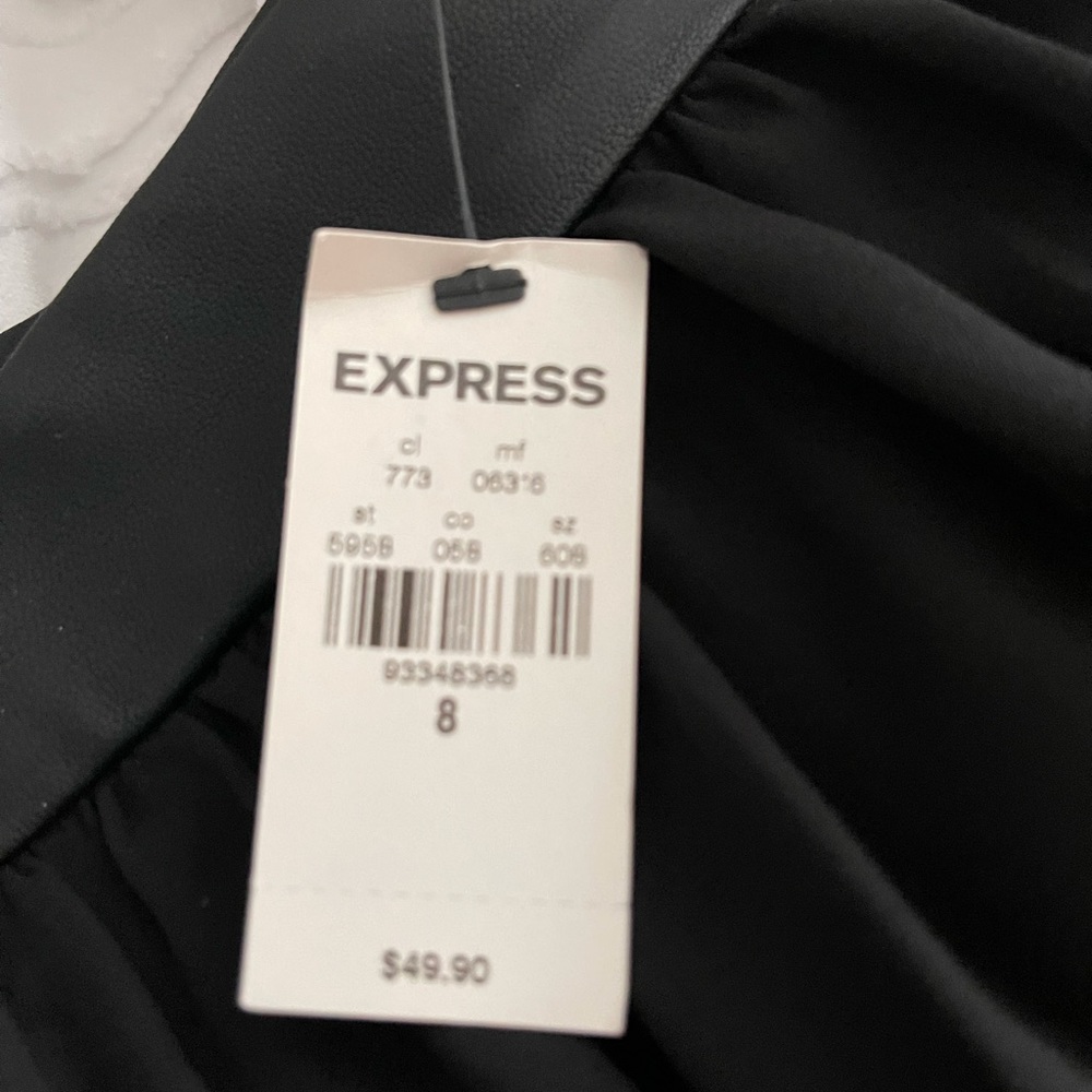 Black chiffon ankle length skirt